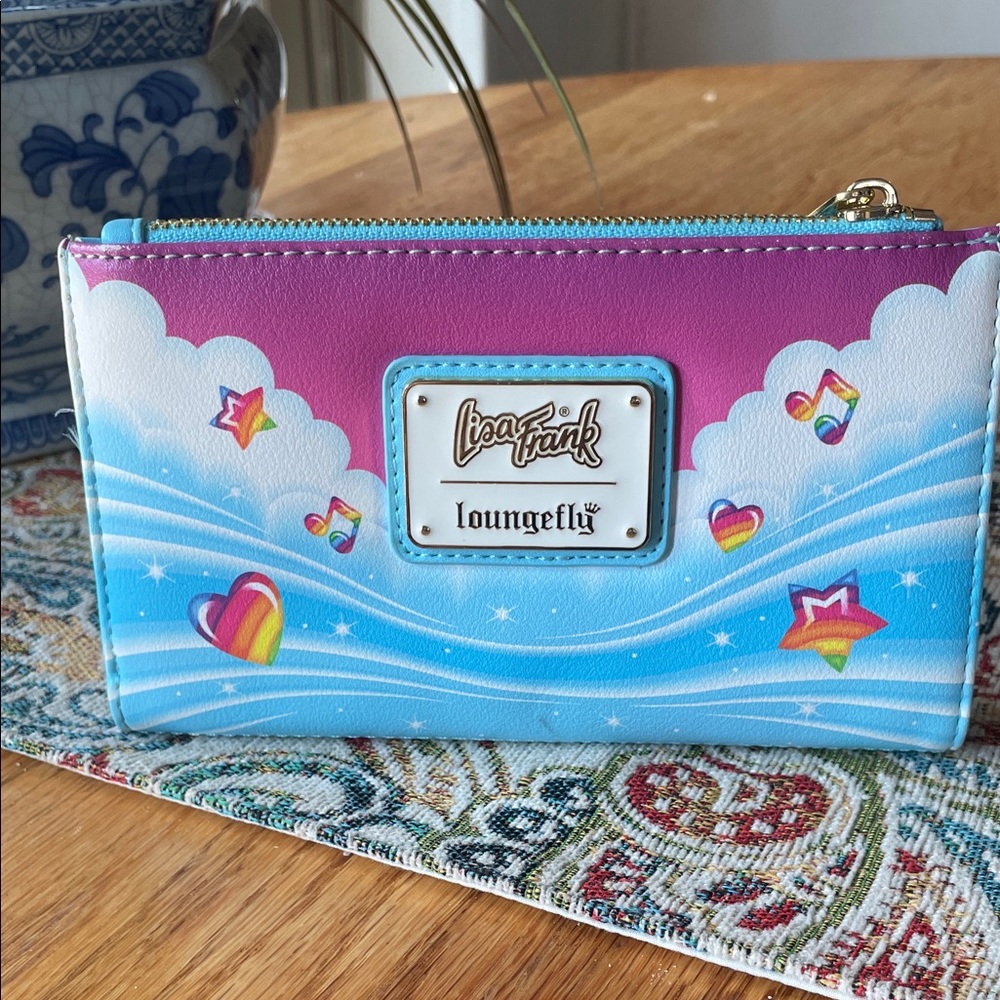 Lisa Frank Loungefly Unicorn and Dolphin Wallet - Picture 2 of 7